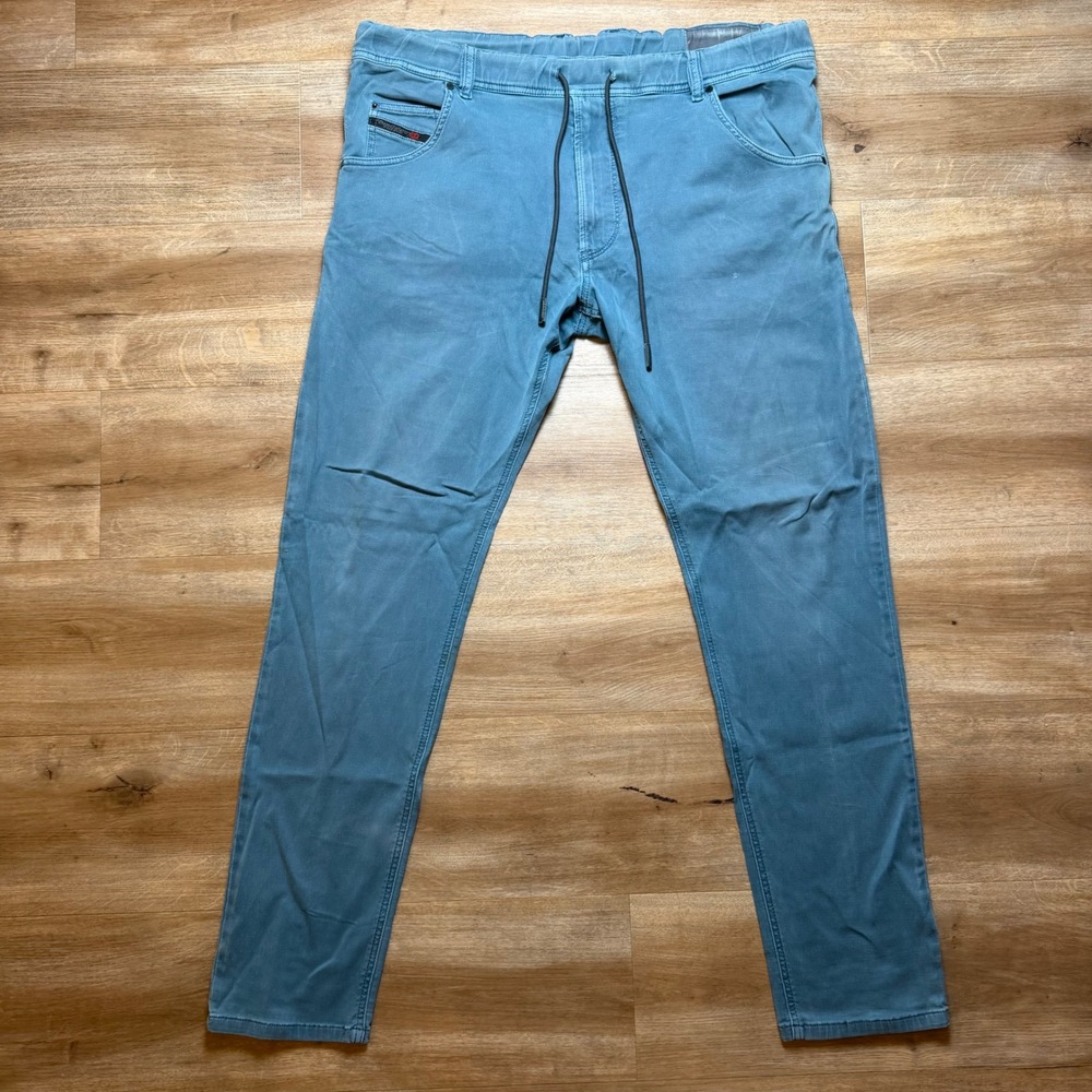 Diesel Krooley-NE JoggJeans Mens 36 (Fits 38x32) Blue Tapered Drawstring Hybrid